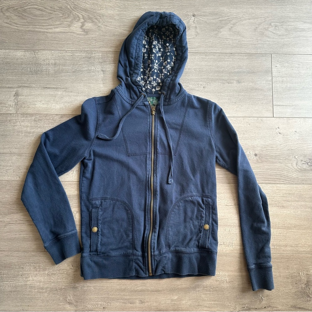 Lauren Jeans Co/Ralph Lauren - navy - full zip hoodie - size XS